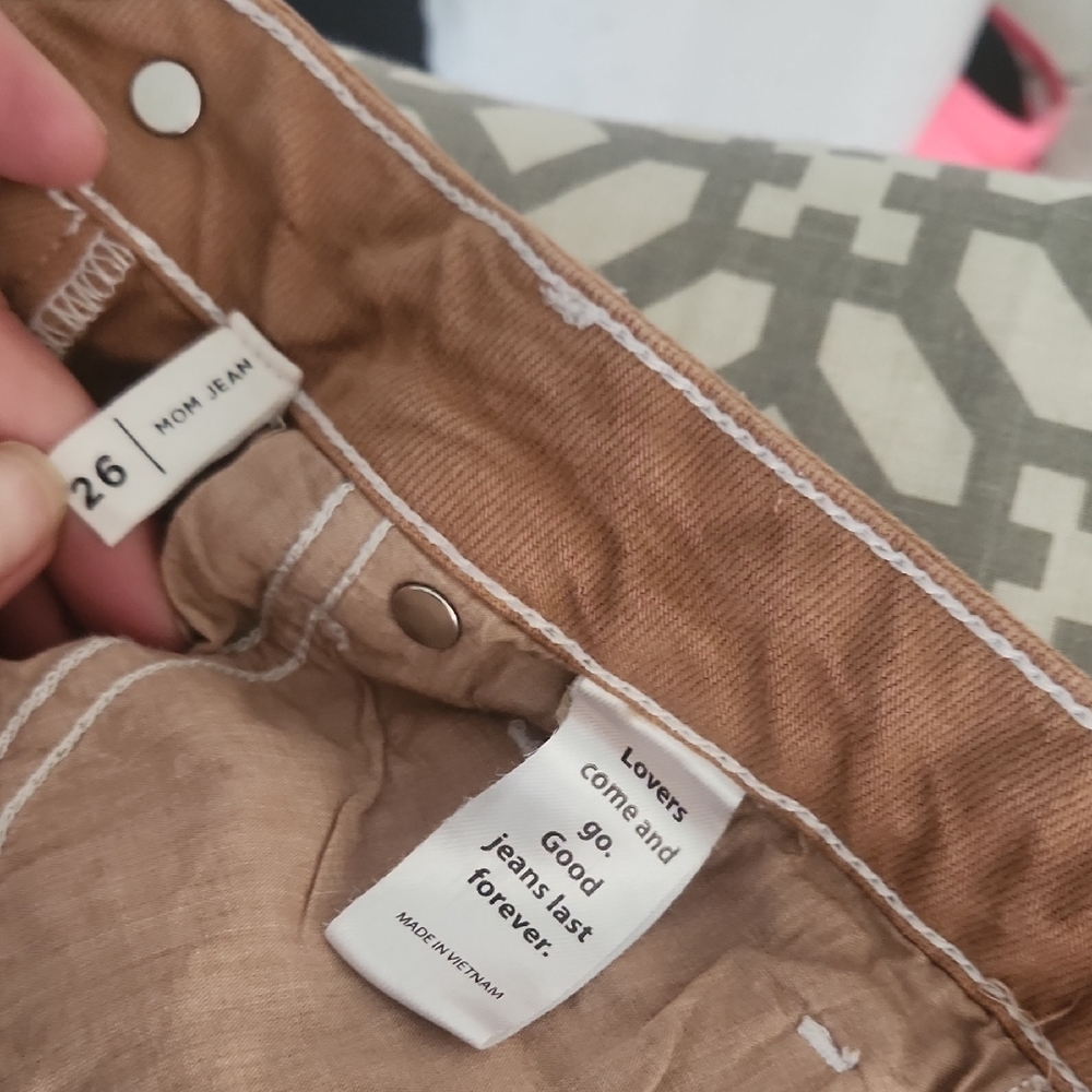 PacSun Straight Leg Brown and White Tie Dye Jeans - Picture 8 of 8